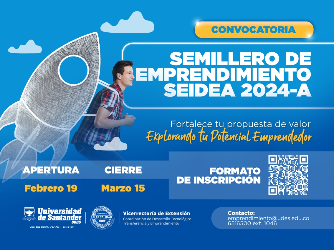 Convocatoria 'Semillero de Emprendimiento SEIDEA 2024-A'