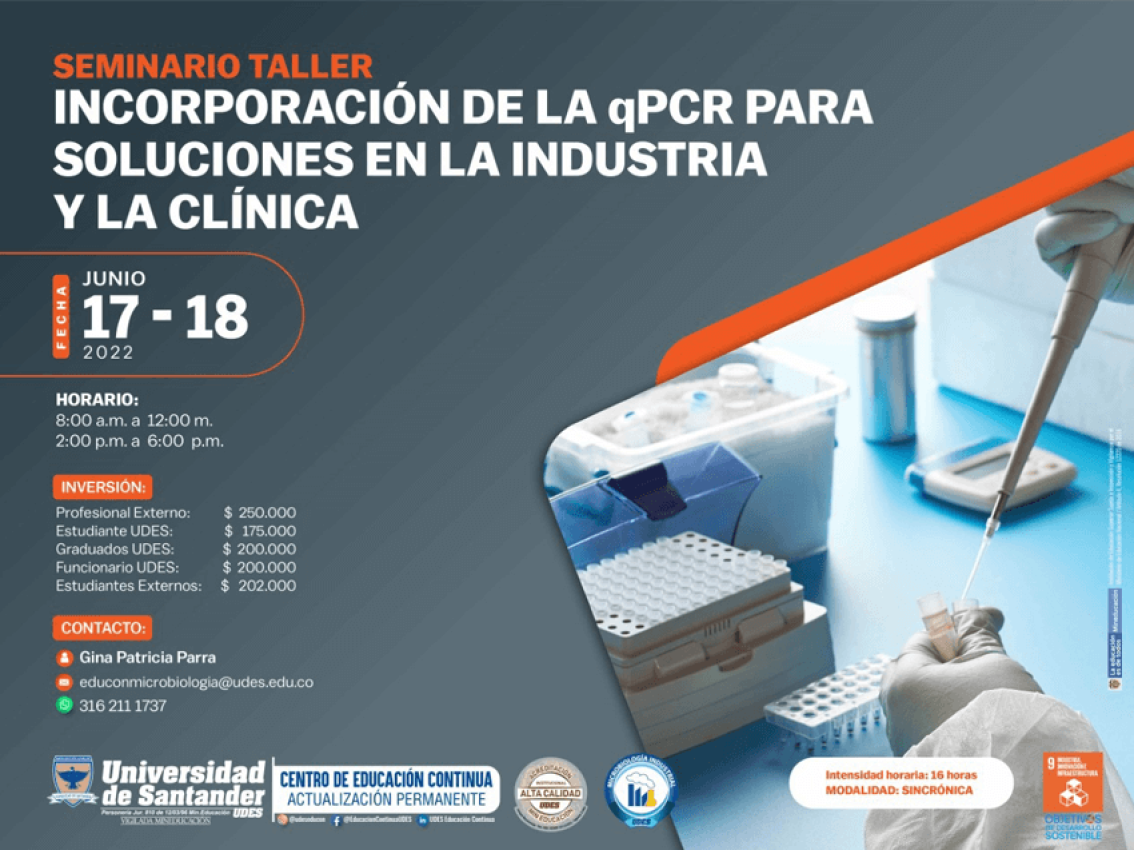 Seminario taller Incorporación de la qPCR para soluciones en la industria y la clínica