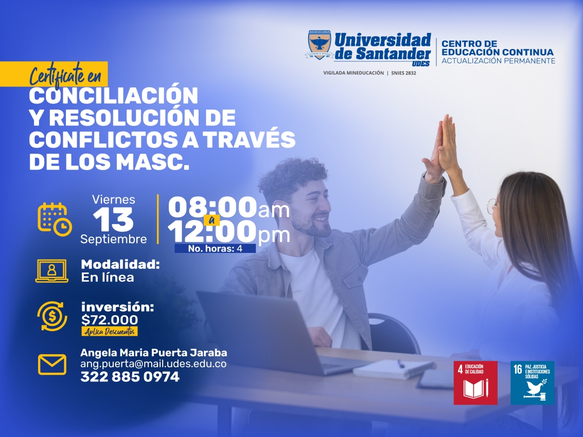 Taller de Conciliación y Resolución de Conflictos a Través de los Masc.