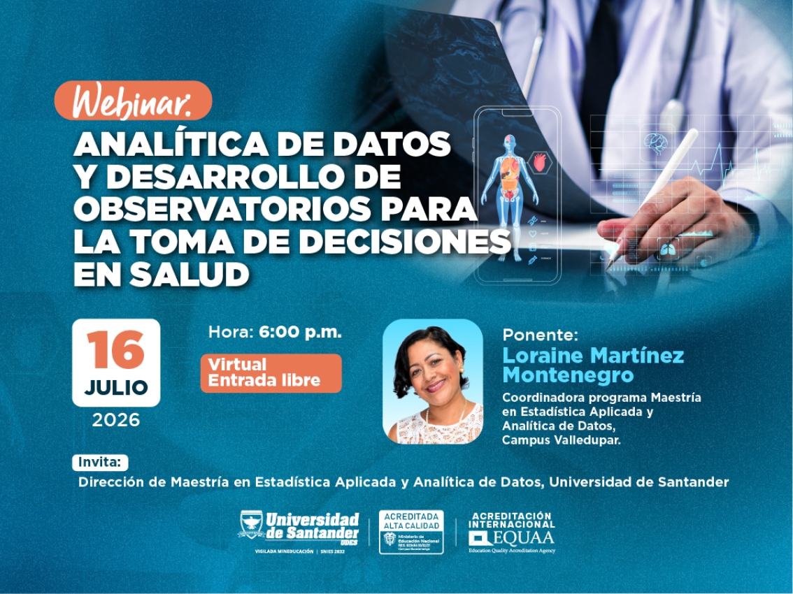 Webinar: Analítica de datos y desarrollo de observatorios para la toma de decisiones en salud