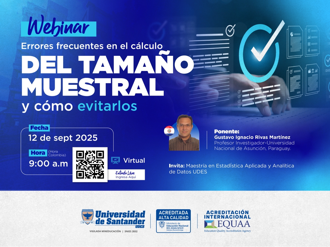 Webinar: Errores recurrentes en torno al tamaño muestral y propuestas para evitarlos