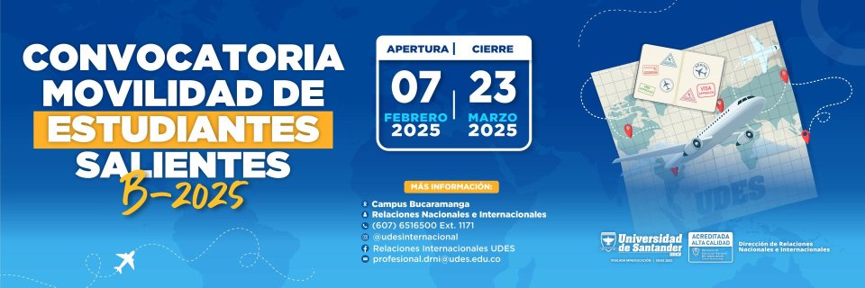 ¡Realiza tu pasantía en el extranjero, abierta convocatoria de movilidad académica 2025 - B