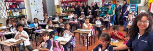 Programa AIRE de la UDES lleva educación preventiva sobre infecciones respiratorias a niños de Girón