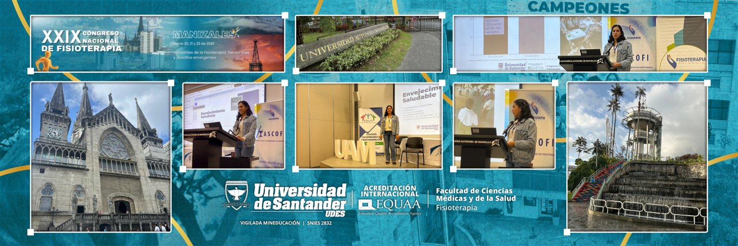 UDES Cúcuta presentó avances del proyecto Salud por los Años en XXIX Congreso Nacional de Fisioterapia