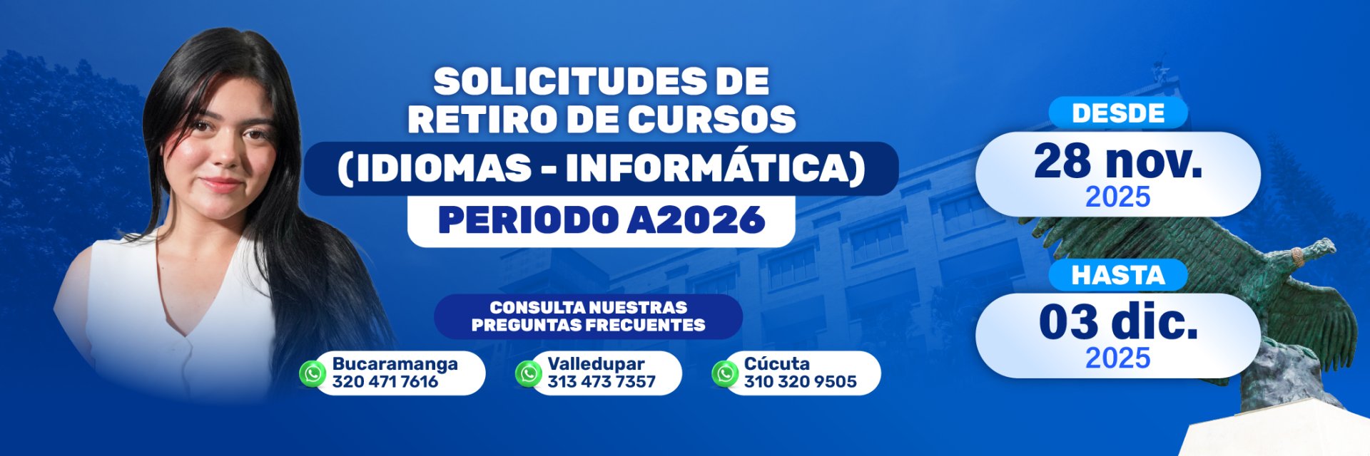 ¿Necesitas Retirar un Curso? Estas son las Fechas