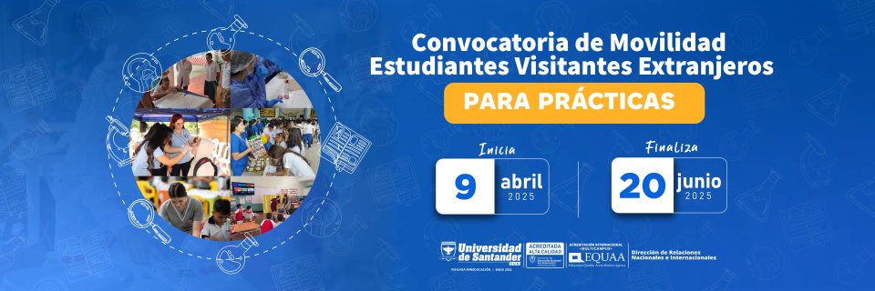 Convocatoria de Movilidad Estudiantes Visitantes Extranjeros para prácticas