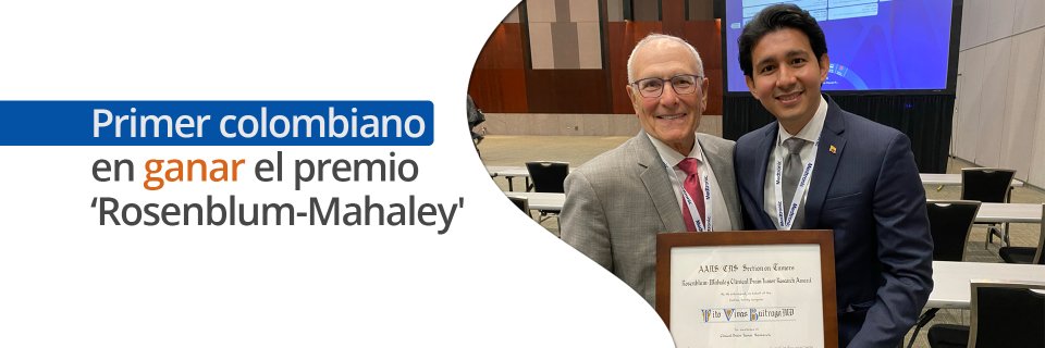 Médico UDES recibió en EEUU el premio ‘Rosenblum-Mahaley’ por investigación sobre tumores cerebrales