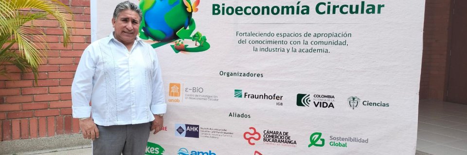 Profesor Walter Pardavé de Ingeniería Ambiental UDES presentó ponencia poster en Workshop Internacional De Bioeconomía Circular