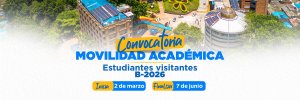Convocatoria de movilidad acad&eacute;mica estudiantes visitantes B-2026