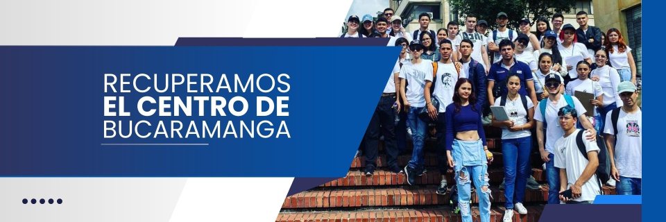 Estudiantes UDES becados por la Alcaldía de Bucaramanga realizan campaña para cuidar el Centro de la ciudad