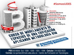Participa en el curso de modelamiento de espacios de una edificación aplicando metodología BIM