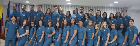Programa de Fisioterapia impuso placas a estudiantes de décimo semestre