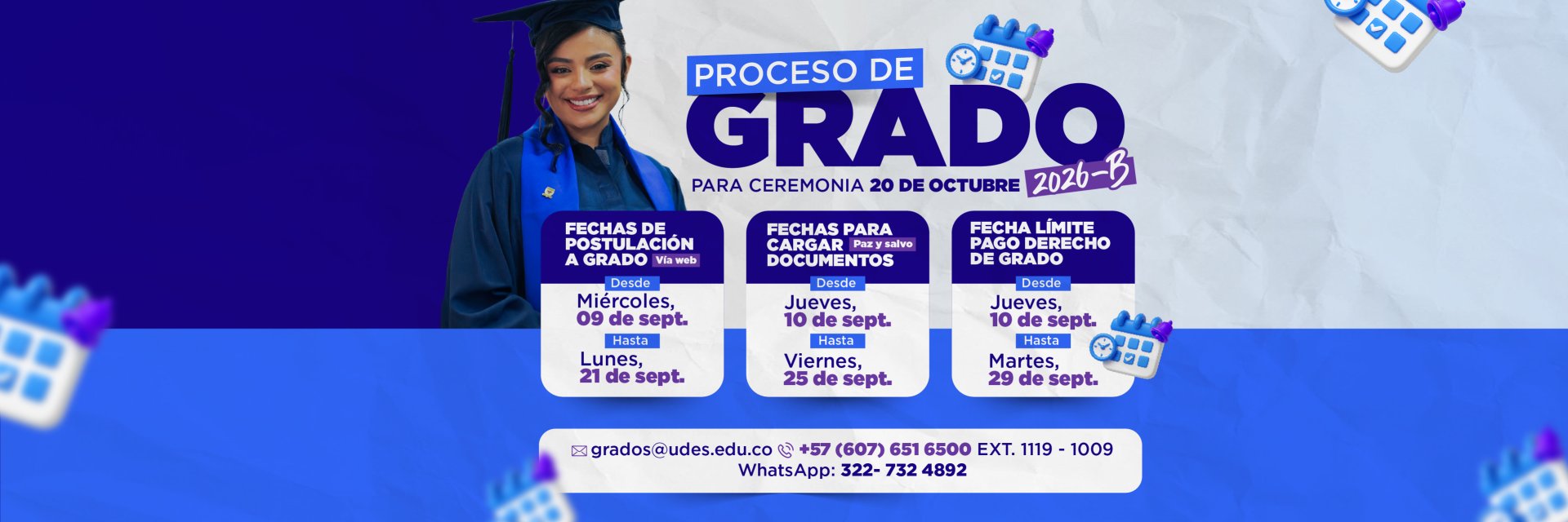 Ceremonia de grados octubre 2026: fechas de postulación y requisitos