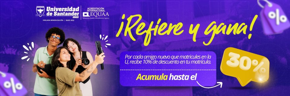 Refiere a un amigo y recibe un descuento en el valor de tu matrícula