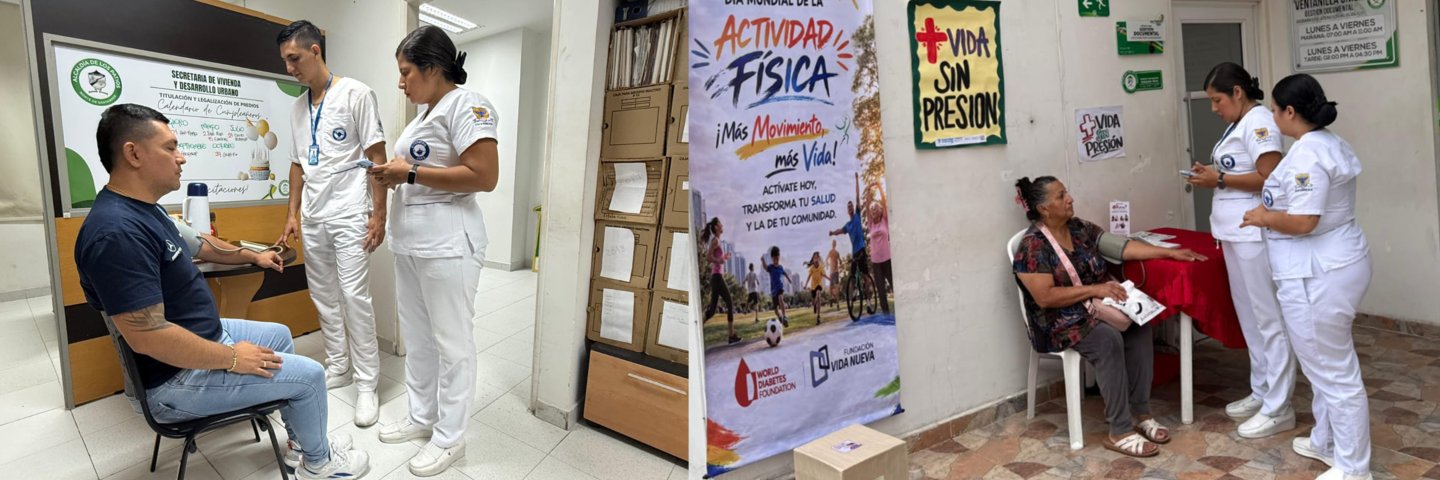 Programas de Enfermería y Fisioterapia de la UDES Cúcuta fortalecen la salud cardiovascular en Los Patios