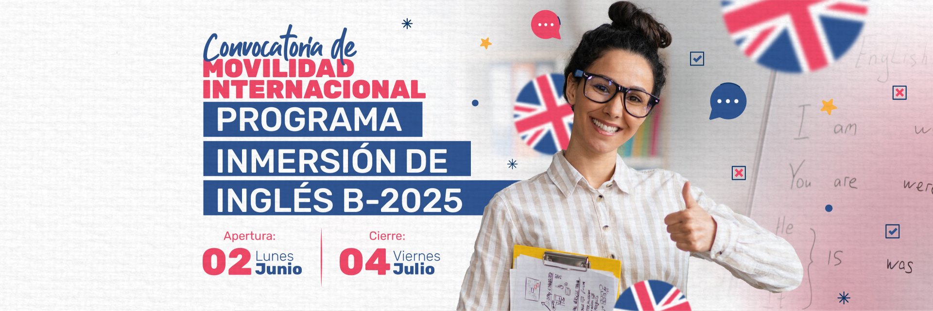 Convocatoria de Movilidad Internacional programa de inmersión de inglés B-2025