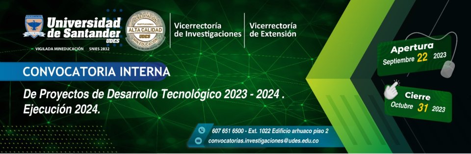 Convocatoria interna de proyectos de desarrollo tecnológico 2023 - 2024.Ejecución 2024