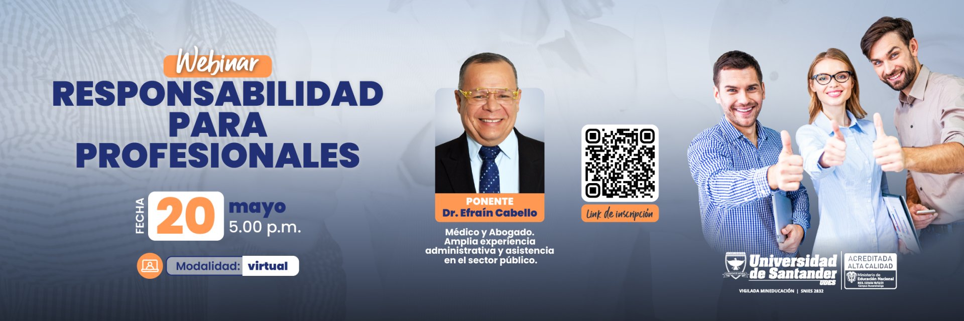 Webinar sobre Responsabilidad Profesional: una invitación a fortalecer el ejercicio ético en las distintas disciplinas