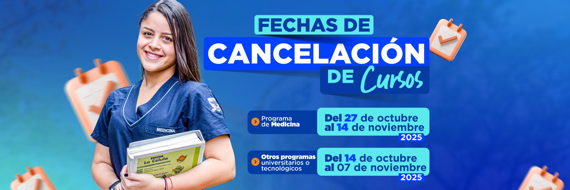 Fechas Cancelación de Cursos 2025-B