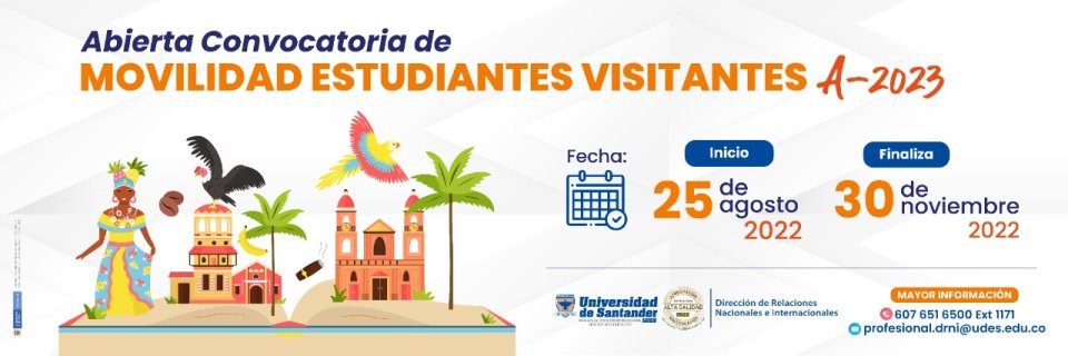 Convocatoria Movilidad Estudiantes Visitantes A-2023