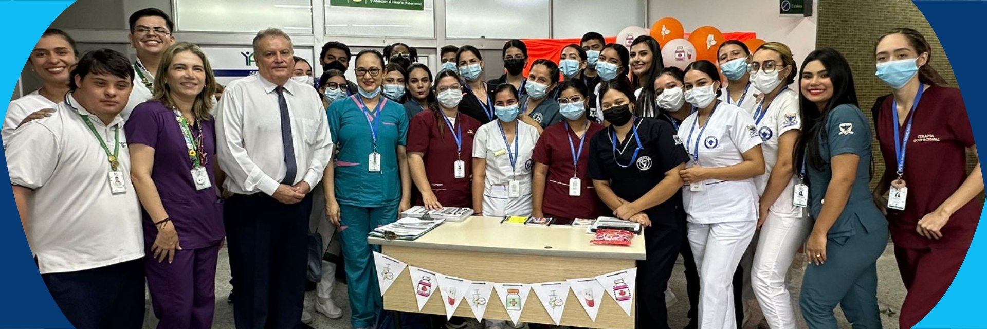Estudiantes de la Facultad de Salud de la UDES Cúcuta participaron en la Práctica Interprofesional en el HUEM