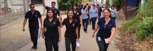 Estudiantes UDES llevan educación en salud respiratoria a las comunidades de Piedecuesta