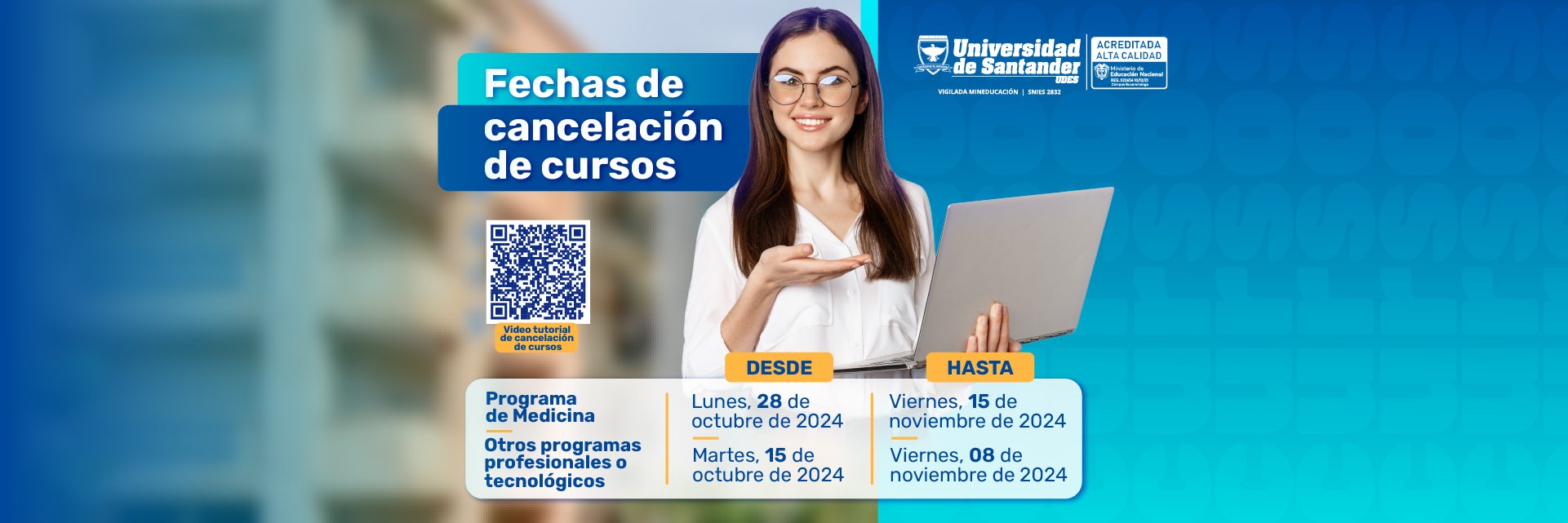 Fechas de Cancelación de Cursos - Programa de Medicina y Otros Programas