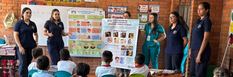 Programa AIRE promueve la prevención de infecciones respiratorias en niños del Colegio Luis Carlos Galán Sarmiento