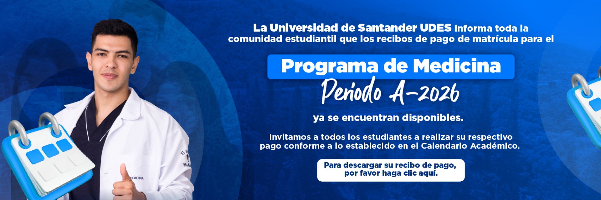 ¡Atención Estudiantes de Medicina! Recibos de Matrícula Listos para Descargar