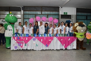 Estudiantes UDES capacitaron a usuarios del HUEM